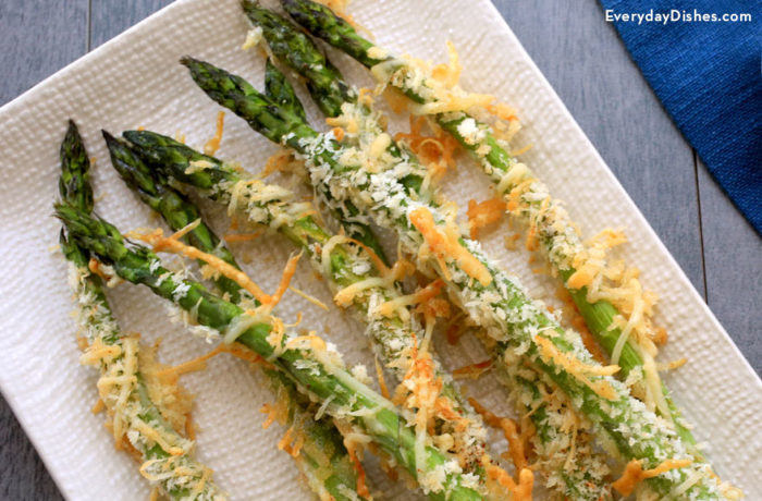 Asparagus fries with lemon aioli — a tasty side or snack.