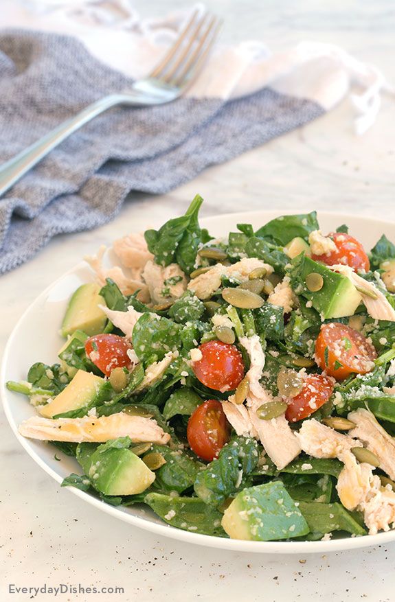 Avocado Chicken Spinach Salad Recipe