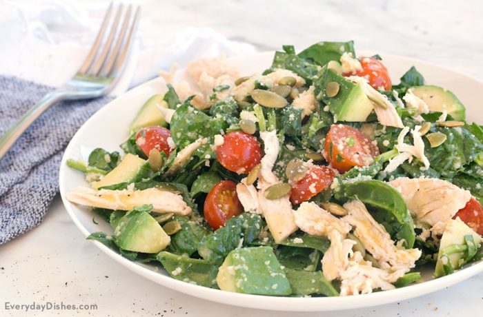 Avocado Chicken Spinach Salad Recipe