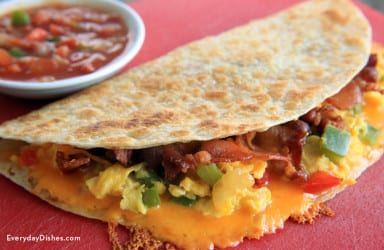 Bacon breakfast quesadilla