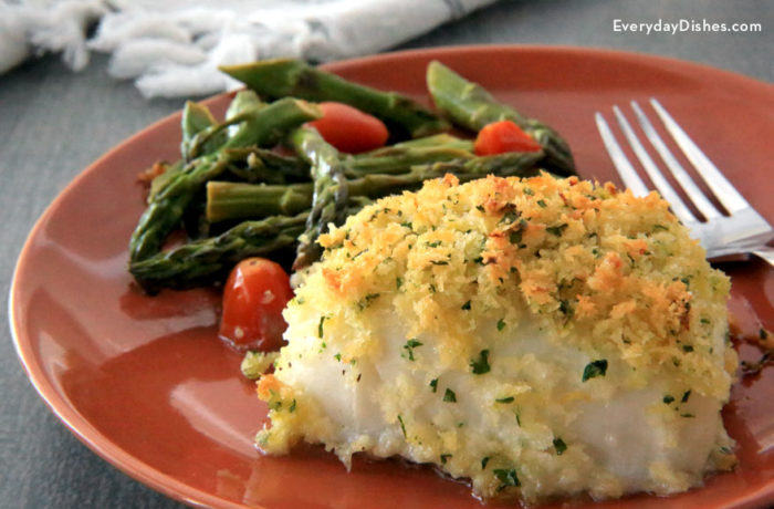 Baked cod with lemon butter