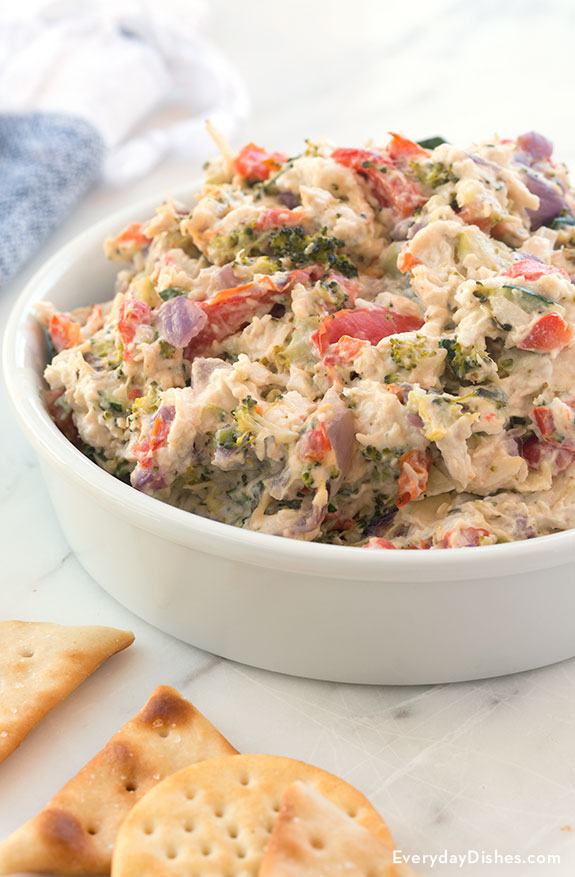 Chicken Spread with Roasted Vegetables Recipe