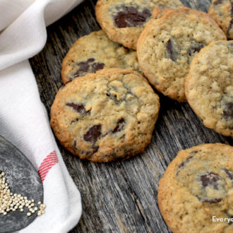 Some homemade chocolate chunk quinoa cookies.