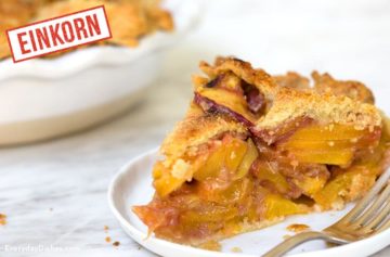 Einkorn peach pie recipe