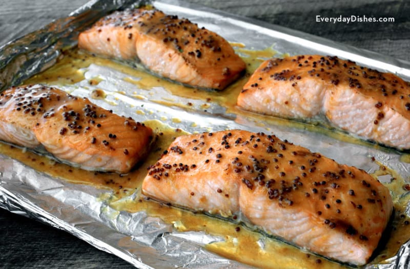 Easy Honey Mustard Glazed Salmon Recipe