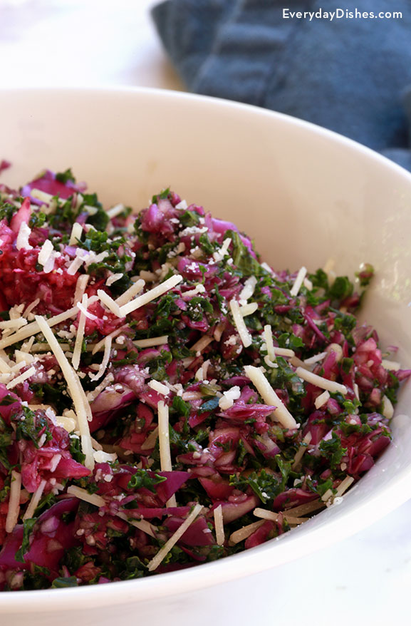 Kale and cabbage confetti salad recipe video