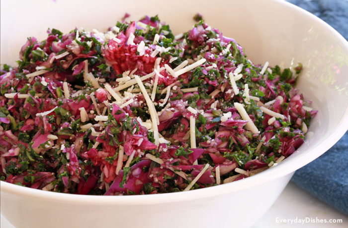 Kale and cabbage confetti salad recipe video
