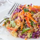 A plate with light quinoa salad.