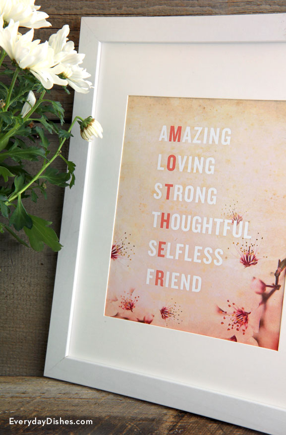 Printable Mother's Day message
