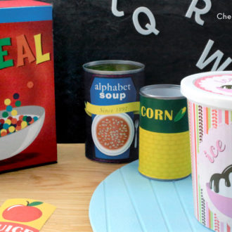 Fun play foods for the kids with printable labels.