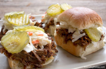 Slow cooker beef sliders recipe video
