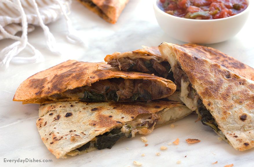 Steak and Spinach Quesadilla Recipe