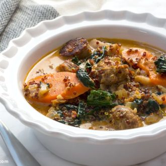 Sausage kale quinoa soup recipe