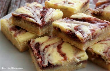 Raspberry cake mix bars