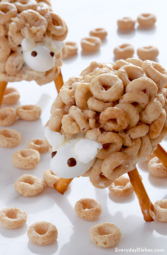 Cheerios sheep snacks recipe for Easter