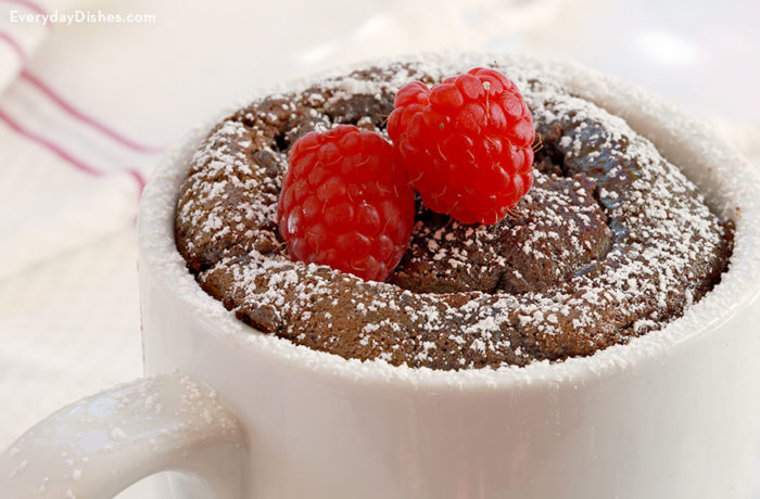 Gooey chocolate mug cakes recipe video