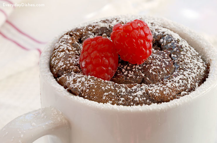Gooey chocolate mug cakes recipe video