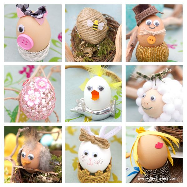 Easter egg decorating ideas using blown-out eggs