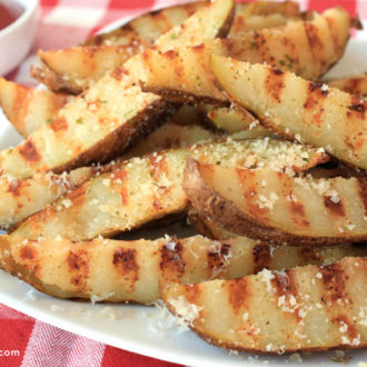 Grilled parmesan grilled steak fries, the perfect side dish for any meal!