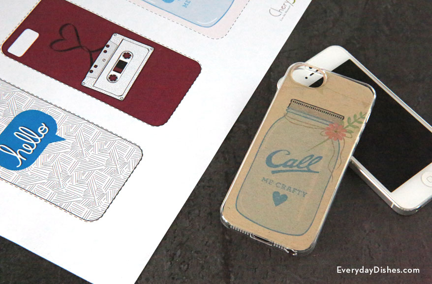 IPhone Case Template Printable Everyday Dishes DIY