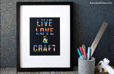 Live, love and craft sign