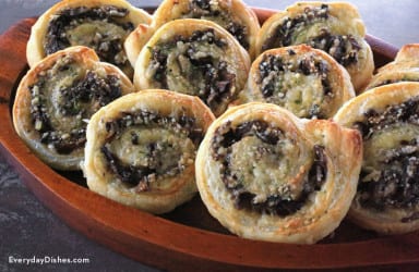 Mushroom pinwheels recipe