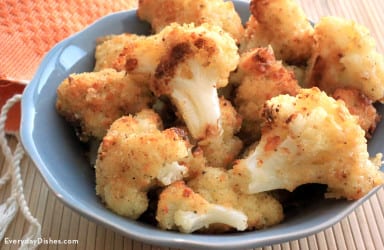 Roasted cauliflower with Asiago
