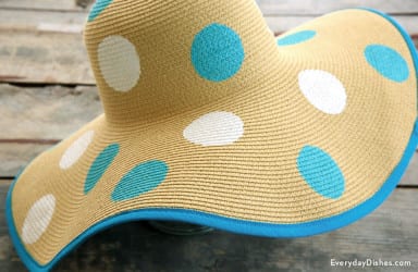 Stenciled Polka Dot Floppy Hat