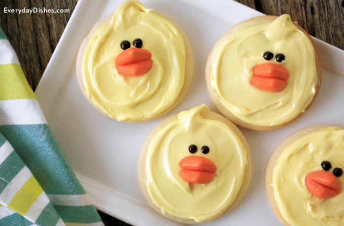 a fresh batch of adorable Easter chick cookies.