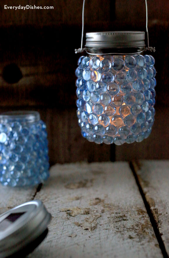 Glass pebble lantern