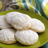 A plate of lime cooler cookies.
