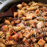 A quick and easy one-pot chicken and pasta that's perfect for dinner.