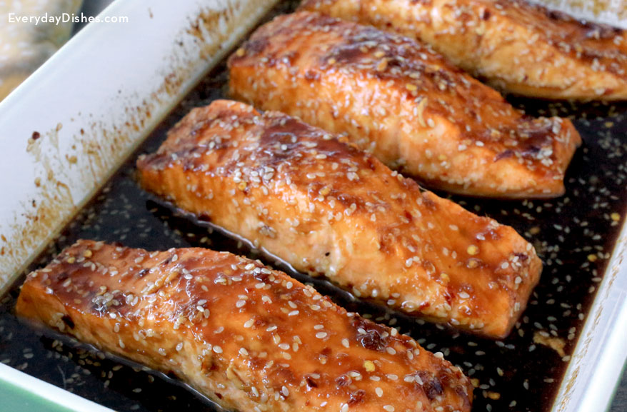 Sesame garlic baked salmon recipe