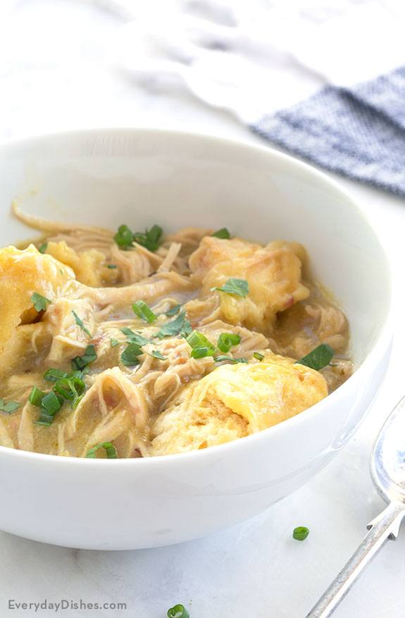 Slow Cooker Chicken and Dumplings with Green Chilies Recipe