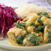 Asiago chicken with spinach and cauliflower recipe video