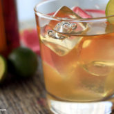 A delicious glass of ginger beer stormy cocktail