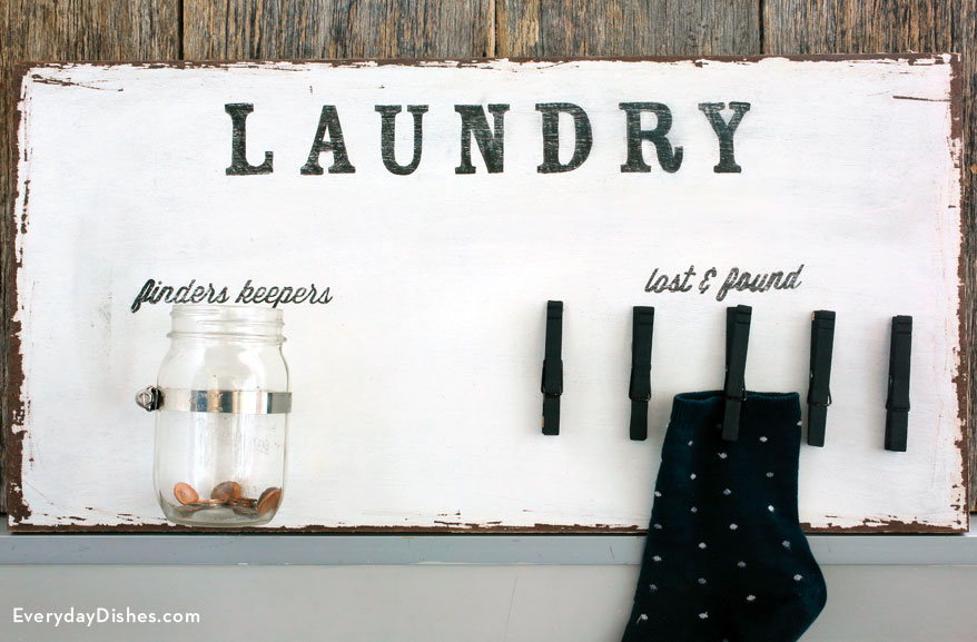 The laundry room might be a utility room, but that doesn't mean it has to look like one. How To Make A Laundry Room Sign