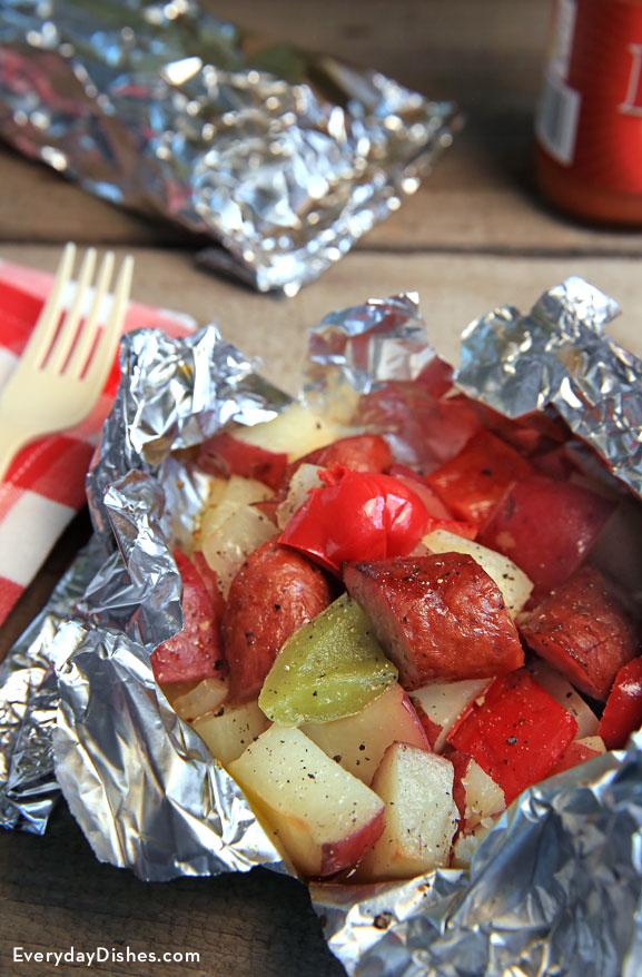 Sausage and potato foil packet recipe