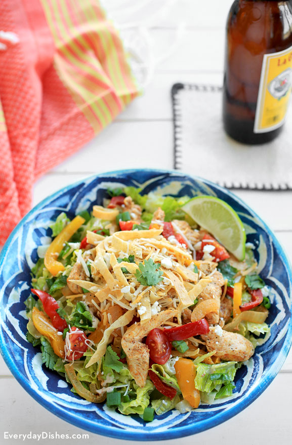 Chicken fajita salad recipe