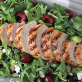A delicious fresh cherry chicken salad that's great for lunch or a light dinner.