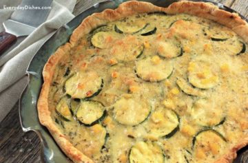 Sweet corn and zucchini pie recipe