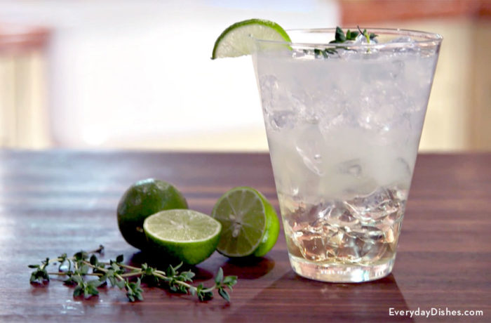 Vodka thyme key lime cocktail recipe video