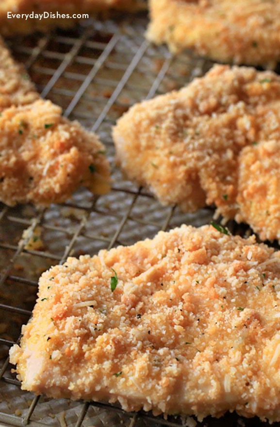 Asiago-crusted chicken cutlets recipe video