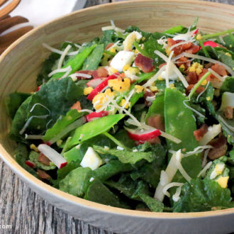 Baby Green Salad with Egg and Bacon Recipe