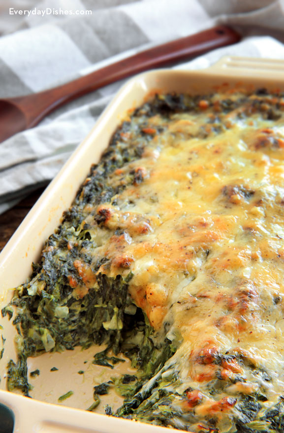 Spinach gratin recipe