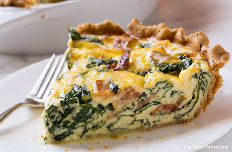 Bacon Spinach Quiche Recipe for Breakfast or Brunch