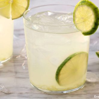 Glasses of a delicious ginger lime cocktail