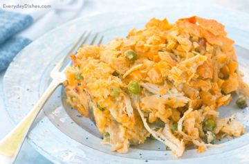 Chicken Casserole with Baked Potato Chips Recipe
