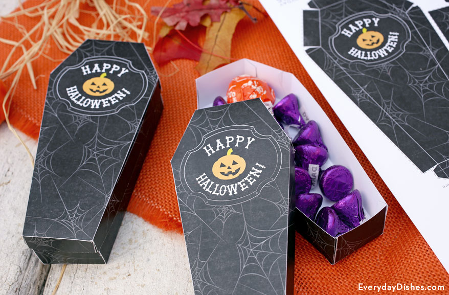 Happy Halloween Coffin Cookie Box