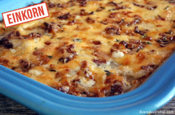 Einkorn bacon au gratin potatoes recipe